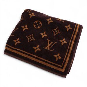 Louis Vuitton Monogram Classic Cotton Beach Towel Brown